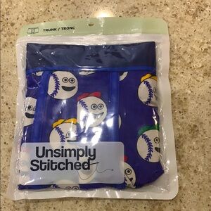 NWT Unsimply Stitched Baseball Print Trunk Underwear Size X-Large